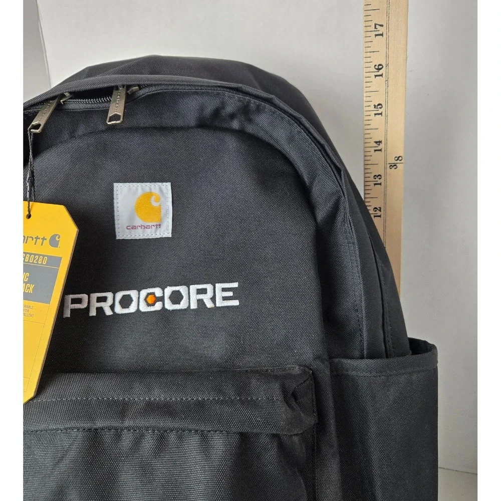 NWT Carhartt Backpack Black Classic Laptop Daypack Procore Rain Defender #1099